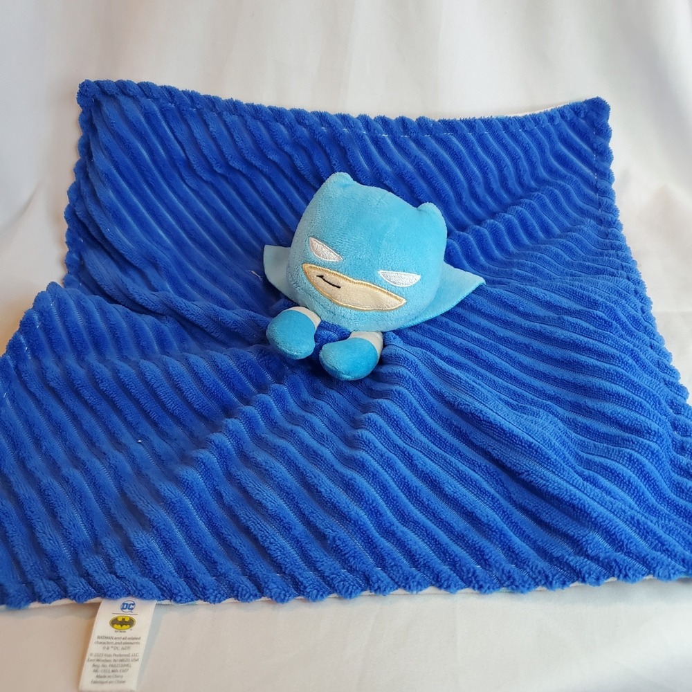 Kids Preferred Plush Blue Dc BATMAN Lovey‎ Security Blanket Baby Toy #73533